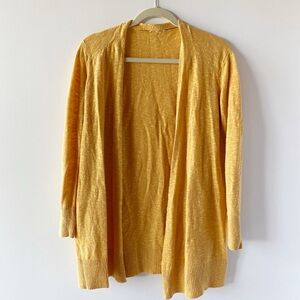 Eileen Fisher Open Cardigan Yellow M Medium